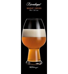 Luigi Bormioli Birrateque Craft Beer Glasses Wheat (Set of 2), 26.5 oz, Clear 