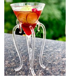 Octopus Martini Glass Creative Cocktail Drinkware Bar Goblet Tools (2 Transparent)